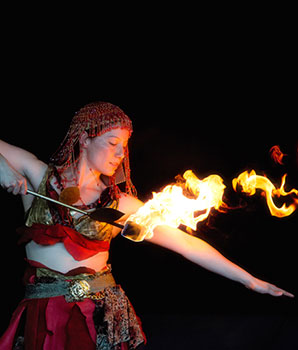 egyptian fire show